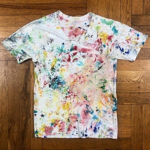 Custom Hand Painted V-Neck Shirt Small